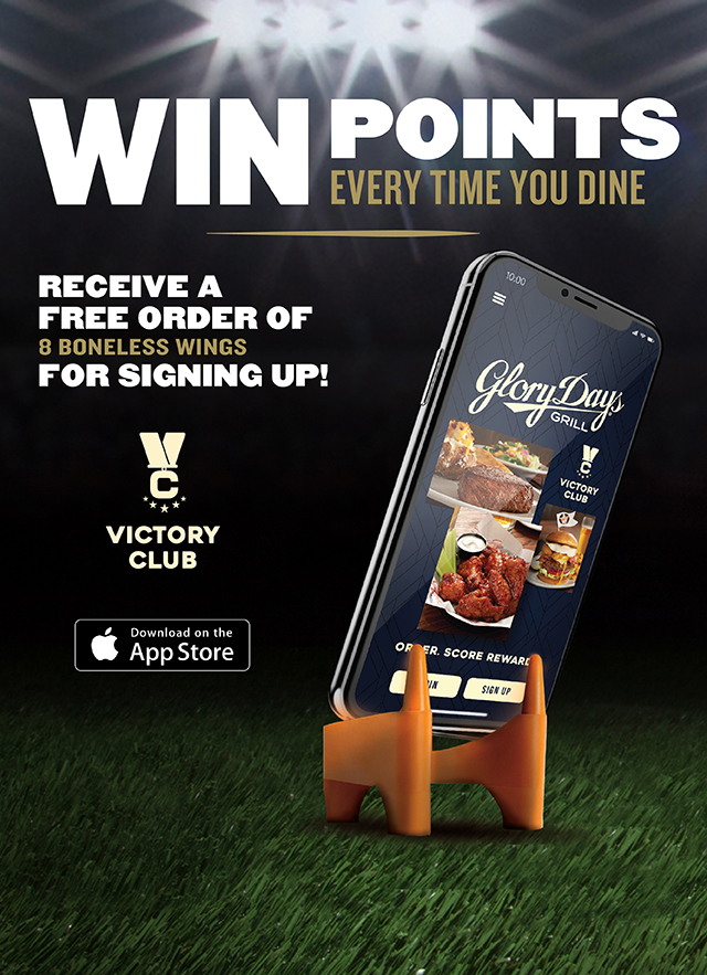 Picture of Glory Days Grill Victory Club Rewards program